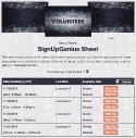 Holiday Volunteering sign up sheet