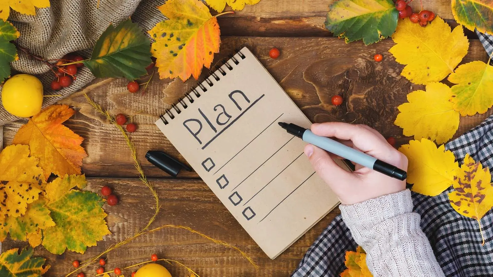 making a checklist for Fall