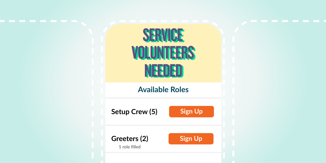 church volunteer sign up sheet