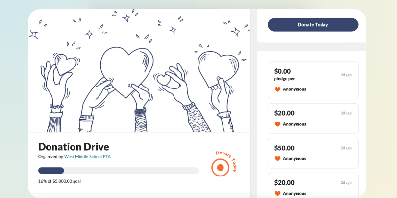 fundraiser page